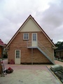 Buiten steektrap met bordes