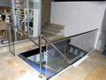RVS trap glazen treden