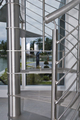 RVS spiltrap met loopbrug van RVS
