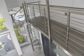 RVS spiltrap met loopbrug van RVS