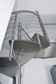 RVS spiltrap met loopbrug van RVS