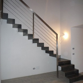 Plaatstaal zigzag kwartslagtrap