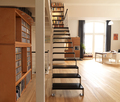 Designtrap zwarte treden