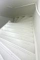 Witte houten trap kwartslag ZDT01