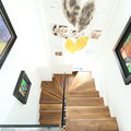 Vrijdragende trap met glas balustrades VDT08