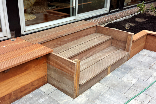 Houten buitentrap BVT27
