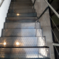 Blauw stalen trap, industrial look BDT01