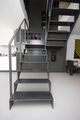 Moderne blauw stalen trap ZST01