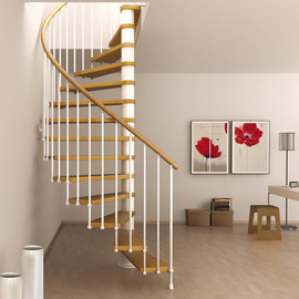 Budgettrap met witte spijlen ZBT33