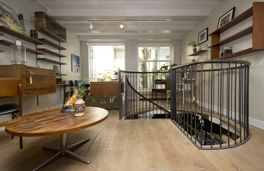 Zwart stalen balustrade in winkel BAL68