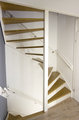 Moderne houten trap met open treden ST66