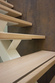 Stalen middenboom met houten treden MDB27