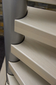 Draaitrap gepoedercoat met houten treden DRT02